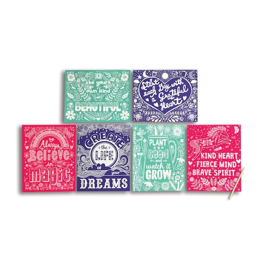 OOLY Scratch & Shine Amazing Affirmations Foil Scratch Art Kit